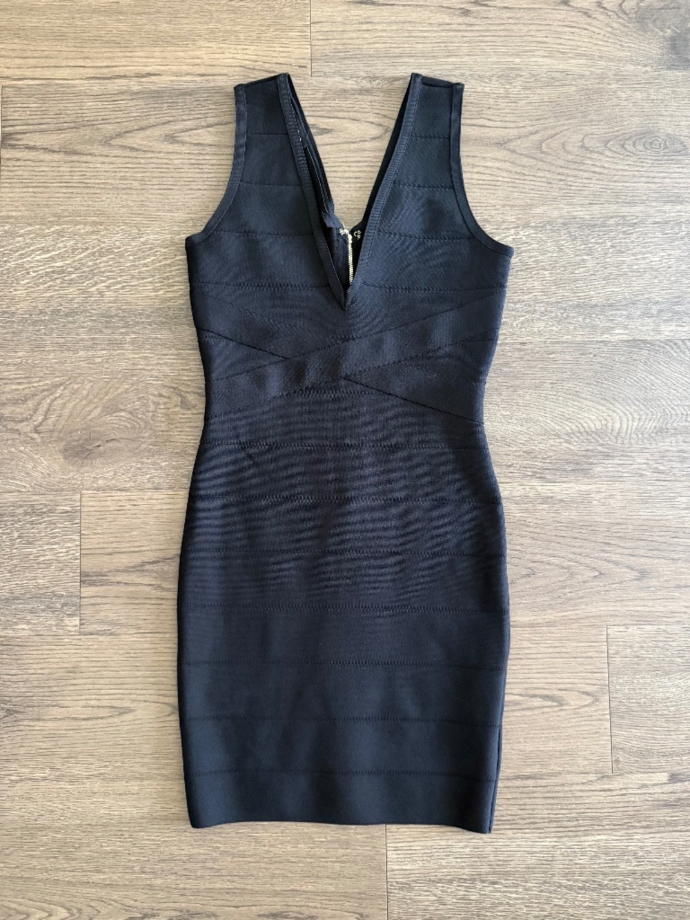 Bebe Black Bandage Bodycon Dress | Size Small | Barely Worn - Picture 1 of 2